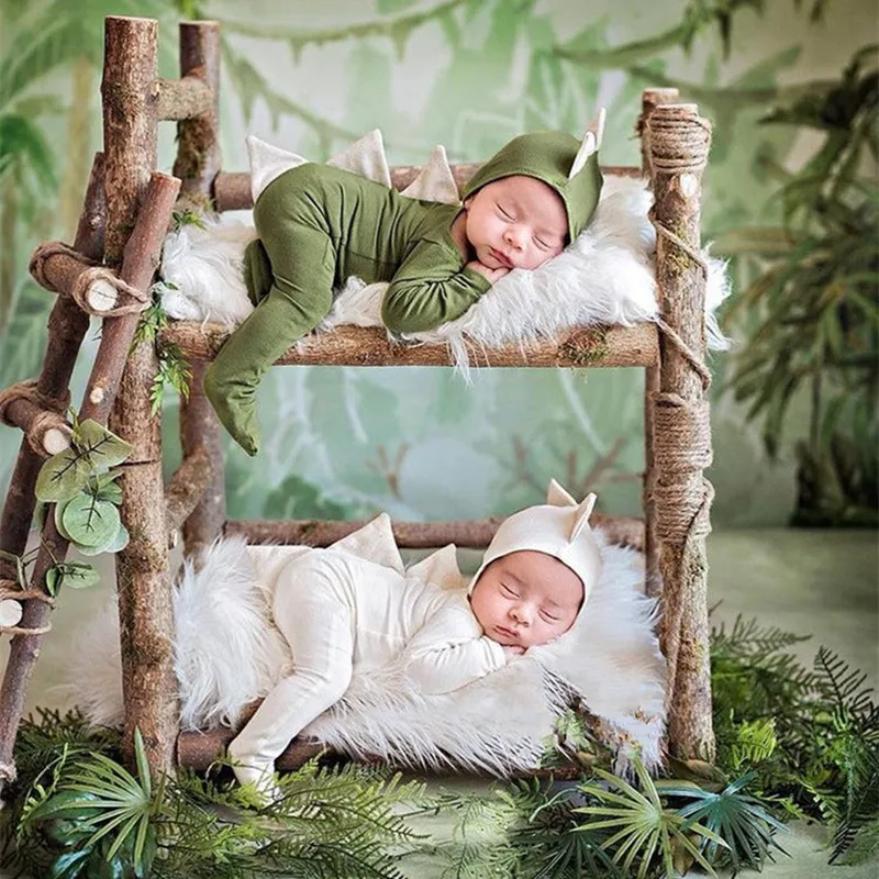 

New style children's photography clothing newborn photography clothing baby studio modeling dinosaur onesie hat set