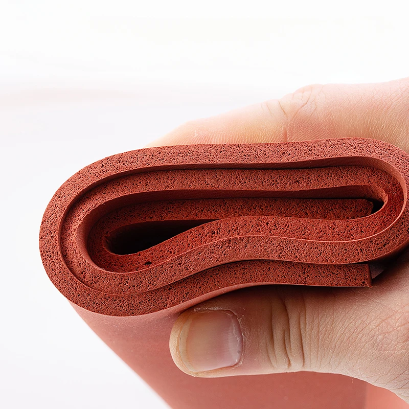 Red silicone foam pad hot stamping plate high temperature damping soft sponge Press mat anti-aging sealing plate Gaskets500*500