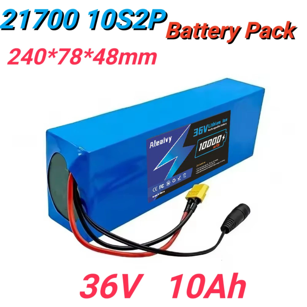 

36V 10Ah 10S2P 21700 Lithium-ion Rechargeable Battery 36V 10000mAh Electric Motorcycle Scooter with BMS Self Balancing Scooter.