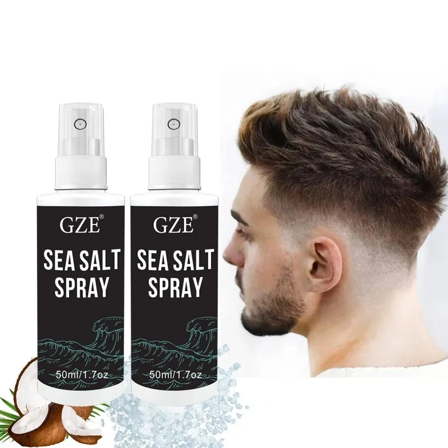 GZE 2pc Natural Sea Salt Spray for Hair Men & Women, Adds Instant Volume, Texture, Thickness, & Light Hold | Texturizing