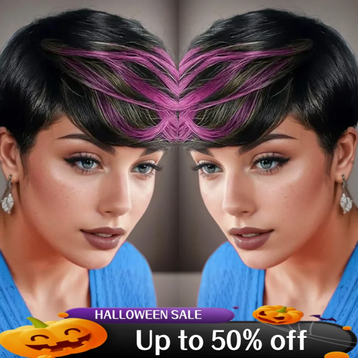 여성용 스트레이트 숏 보브 가발 브라질리언 인모 풀 머신 메이드 가발