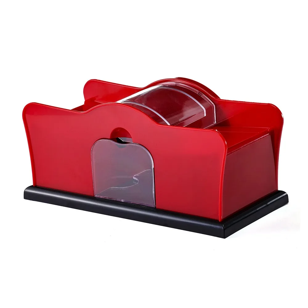 Easy-To-Use Manual Card Shuffler with Handle Anti-Cheat Mechanism Poker Card Shuffler 2 Deck Capacity Fair Play