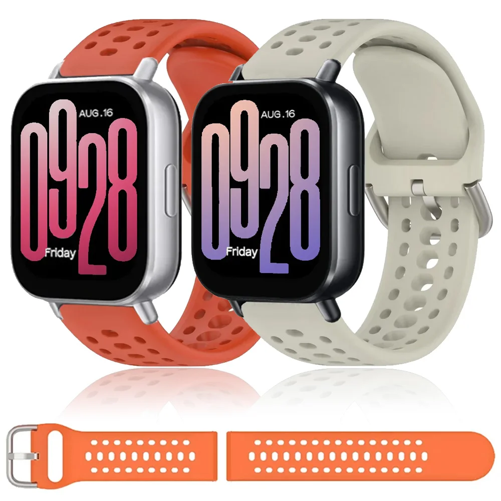 22mm Offizielles Silikonarmband für Redmi Watch 5 Lite/Active, atmungsaktives Armband für Xiaomi Watch 5 S5 S4 S3 S2 S1, Zubehörband