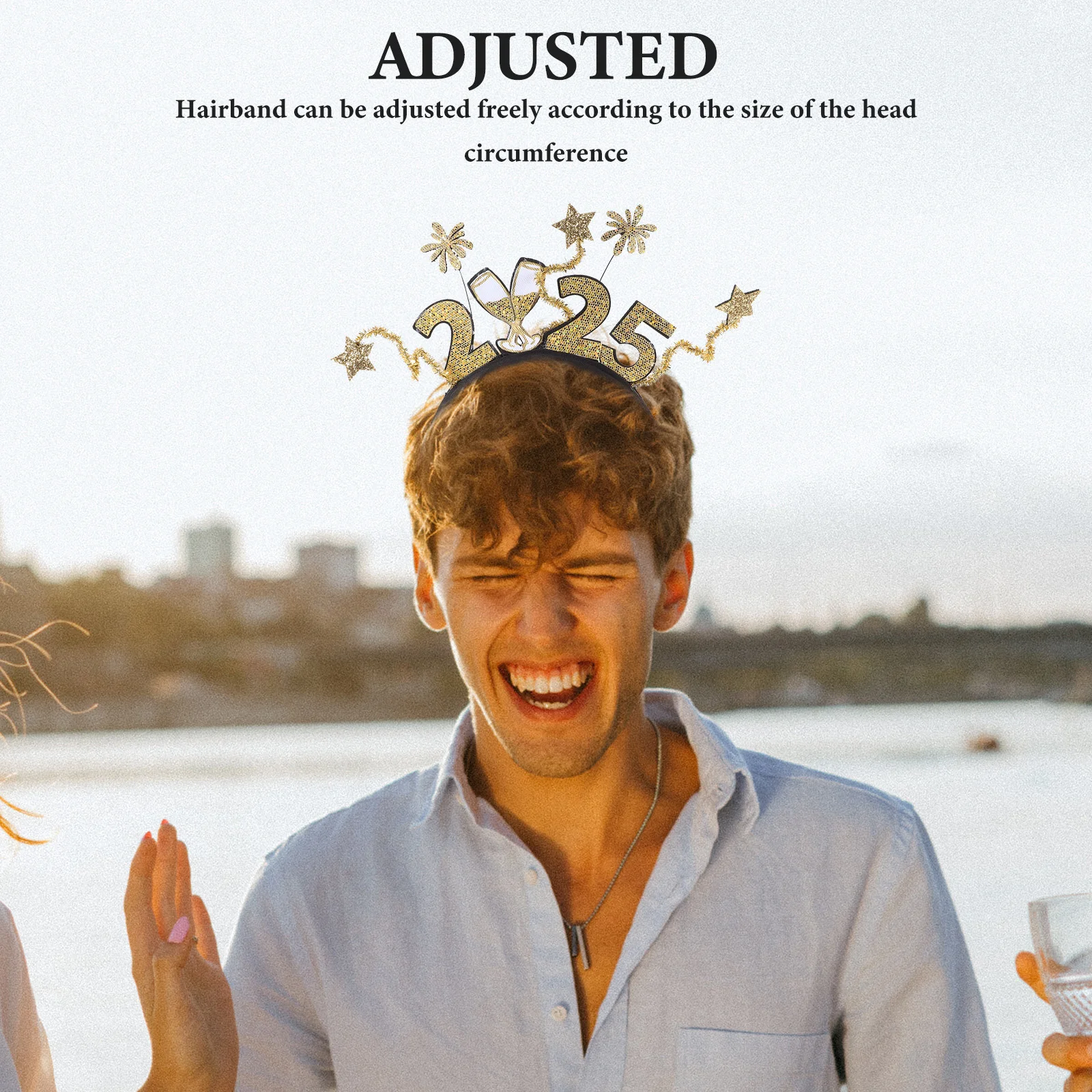 

2025 New Year Headband Number Design Party Headwear For Adults Festival Photo Prop Hair Accessory New Year Accessories