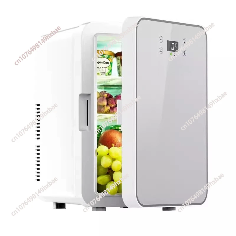 Mini Fridge 25L Dual-Core Compact Refrigerator For Car Portable AC/DC Small Cooler And Warmer With Digital Temperature Control
