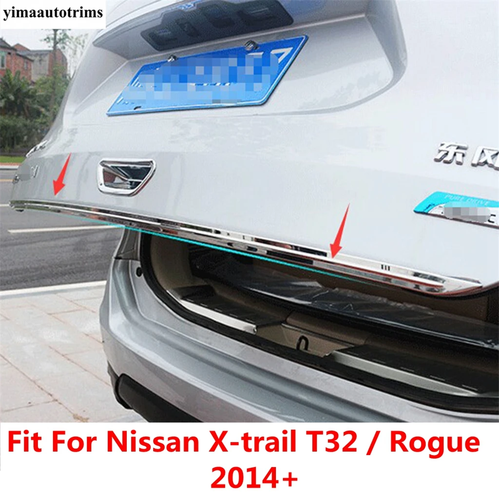 

Rear Trunk Tail Gate Door Strip Garnish Cover Trim Stainless Steel Accessories For Nissan X-Trail X Trail Rogue T32 2014 - 2020