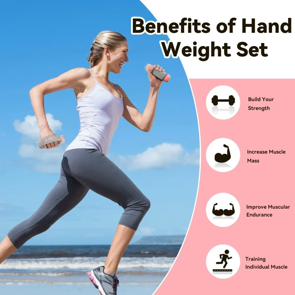 

Hand Weights Set, Removable Walking Weight of 6 (1lb, 2lbs, 3lbs Each Pack) Soft Dumbbells Sets for Women Men Walking Dumbbell