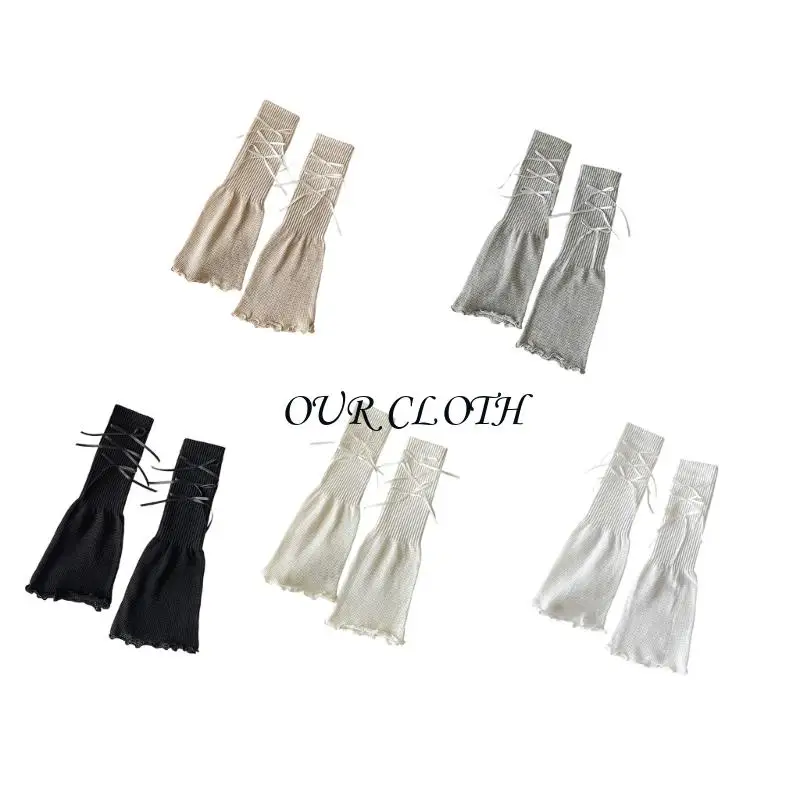 

Breathable Cotton Middle Calf Socks With Elegant Bows Design Leg Cover For Women Y1AC