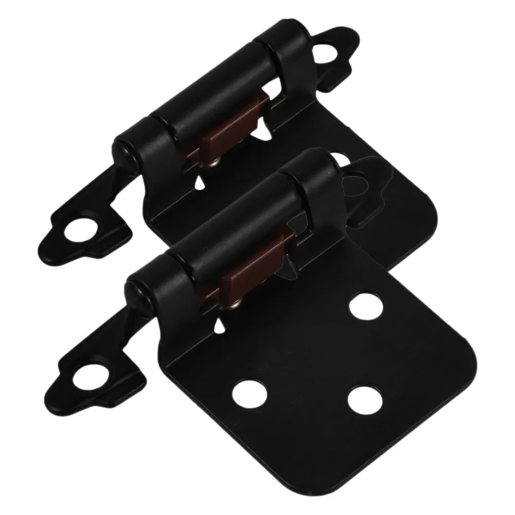 2Pcs Steel Self-Closing Hinges Half-Overlay Design Cabinet Hinges for Rv Camper Trailer Heavy Duty Furniture Hardware
