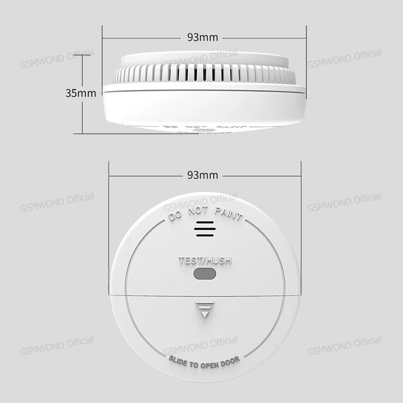 433MHz Drahtlose Rauchmelder Home Küche Sicherheit Rauch Sensor Weiß Feuer Sound Alarm Kompatibel Mit Alarm Systeme