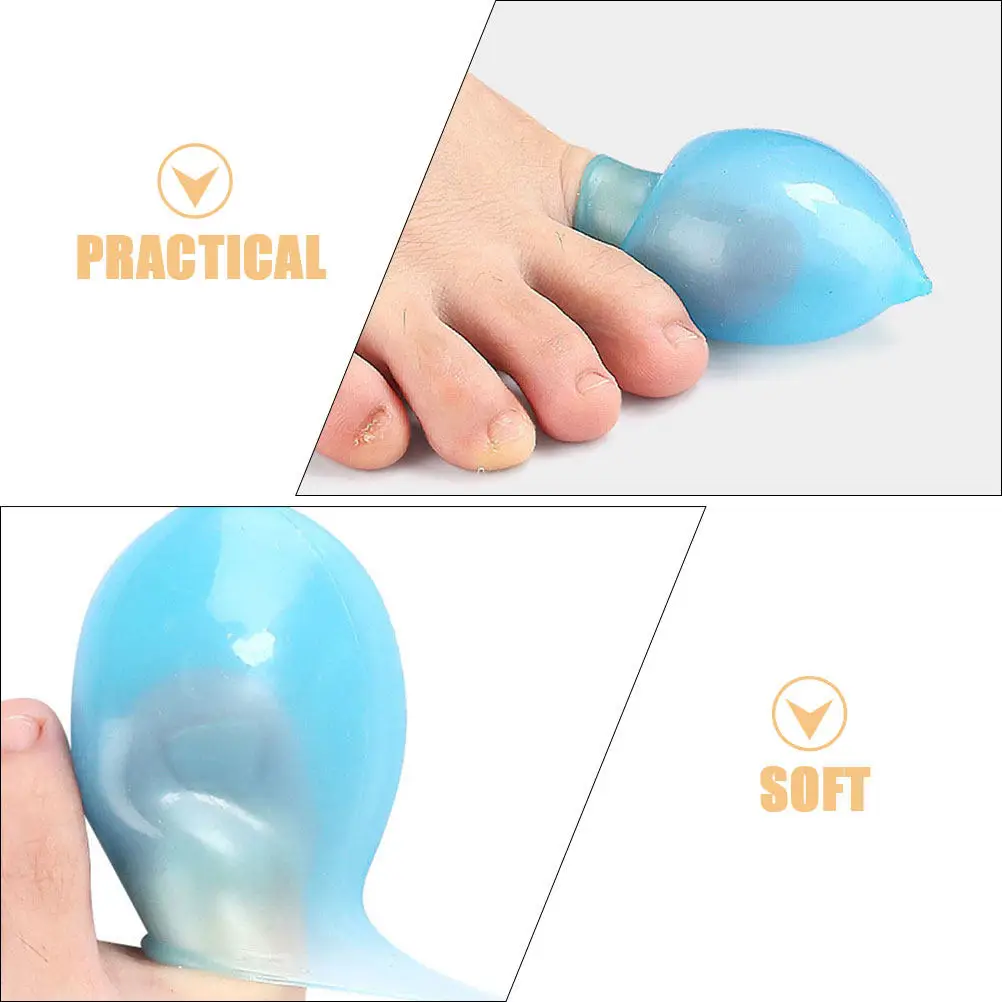 5Pcs Toe Protectors Flexible Tpe Sleeves for Toenail Soaking Cleaning Corn Blister Relief Pain Cushion Toe Protector