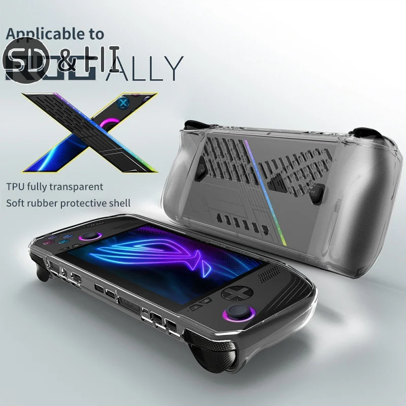 Handheld Game Console Simple Cooling TPU Protective Cover Classic Restoration Bare Metal Suitable For Rog Ally X