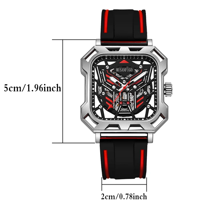 Swiss Quality MUSANFIGO Fully Automatic Mechanical Watch Transformers Fashion Personality Waterproof Night Glow Men's Watch Casu