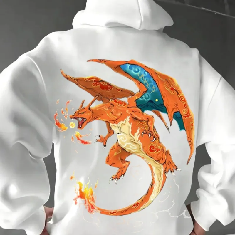 بوكيمون تشارجر الفن طباعة هوديي للرجال والنساء 2025 الخريف/الشتاء جديد Y2K Harajuku حجم كبير البلوز غير رسمي #1