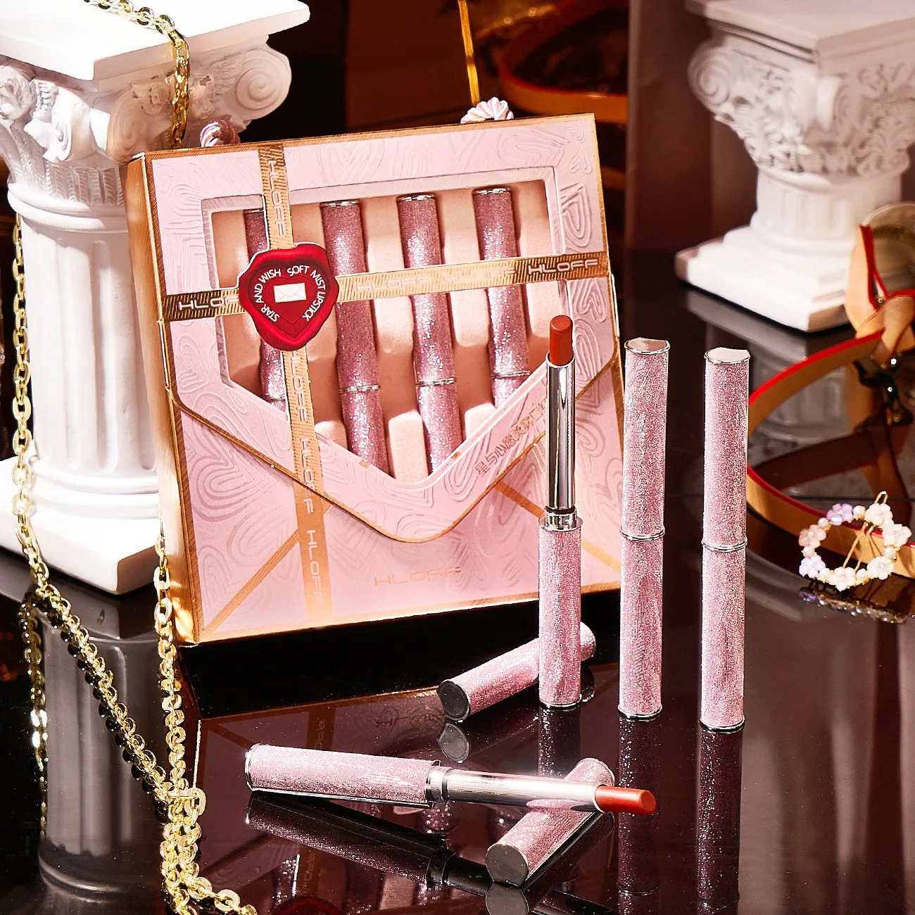 

Lipstick Set Gift Box Matte Long Lasting Waterproof Velvet Lip Gloss Nude Non-stick Cup Red Velvet Lip Tint Cosmetics Makeup