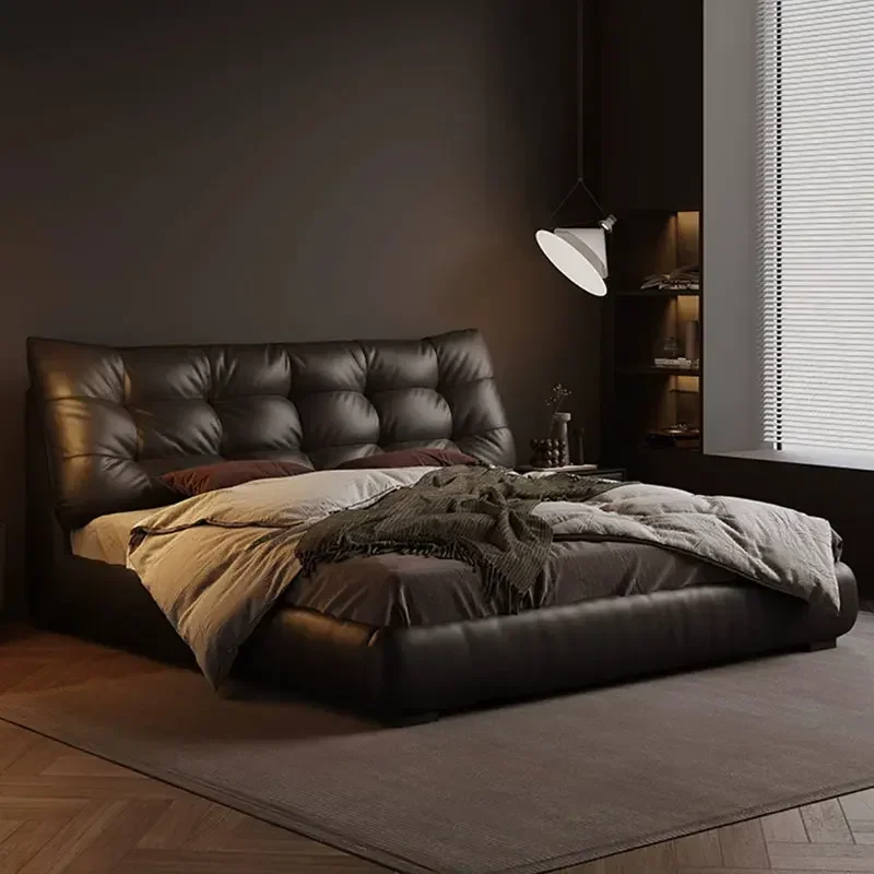 

Vintage Comfortable Tatami Conference Reception Entertainment Bed Bedroom Postmodern Sleeping Cama De Casal Hotel Furniture