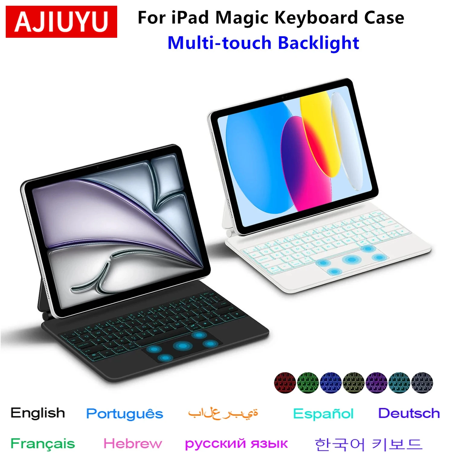 

Magic Keyboard for iPad Air 6 7 8 11 13 Inch Case 2026 2025 iPad Pro 11" 13" Funda iPad A16 11th 10th Generation Pro 12.9 Cover