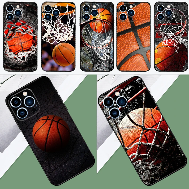 Basketball Basket Case For iPhone 15 14 13 12 11 Pro Max XR X XS Max 7 8 Plus SE 2020 12 13 Mini Back Cover