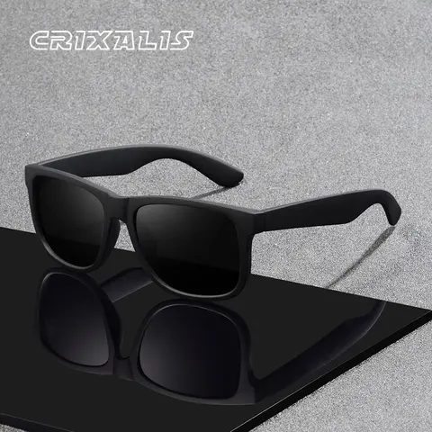 CRIXALIS Square Polarized Sunglasses For Women Men Vintage Fashion Driving Fishing Outdoor Climbing Mirror UV400 Protection