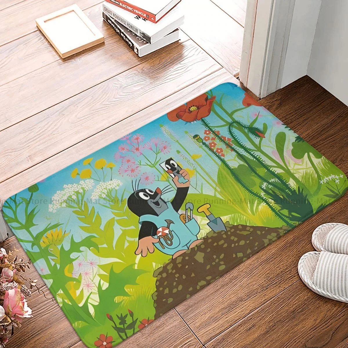 The Little Mole Kitchen Non-Slip Carpet Krtek Living Room Mat Welcome Doormat Home Decor Rug