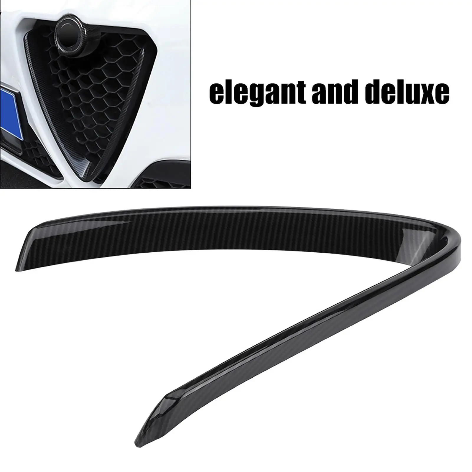 Grade dianteira do carro quadro protetor capa guarnição para alfa romeo giulia 2016 2017 2018 grade do carro guarnição acessórios do carro