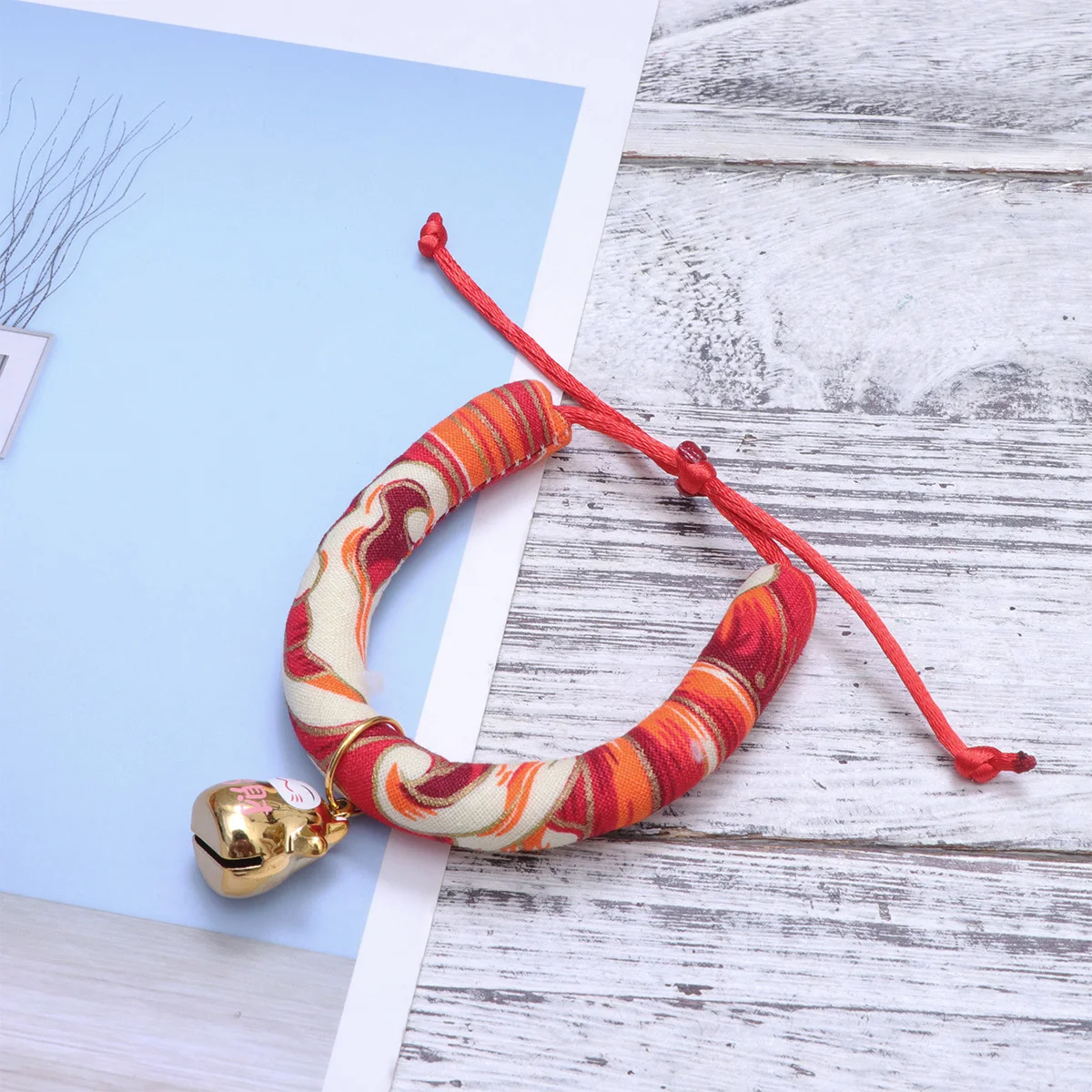 

Japanese Style Cat Collar Sweet Lucky Pattern Durable Pet Collar For Small Cats Outdoor Walking Pet Supplies Cat Tie