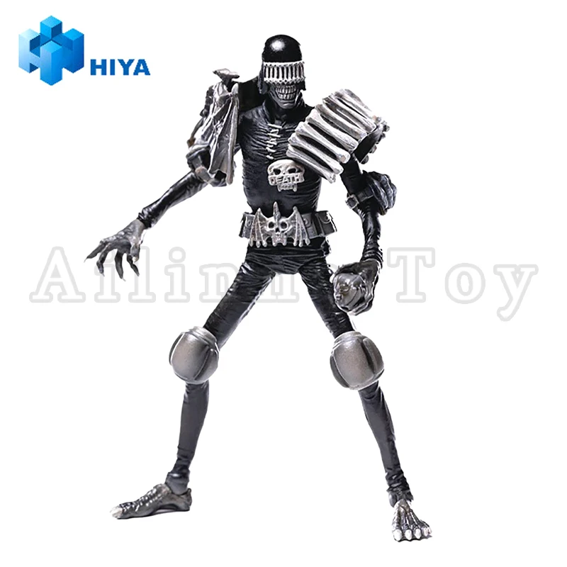 HIYA 1/18 4inch Action Figure Exquisite Mini Series Judge Dredd Judge Death Black & White Anime For Gift