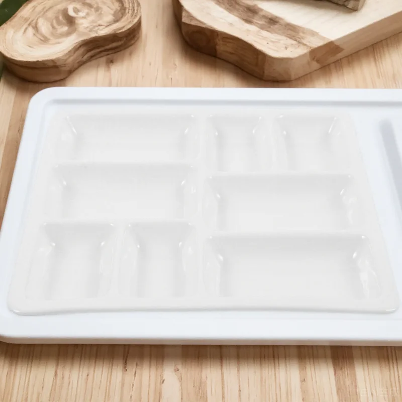 

Ceramic Watercolor Paint Palette 7 Square Pans Empty Trays Mixing Plates Artist Supplies Art Craft Practical Reliable