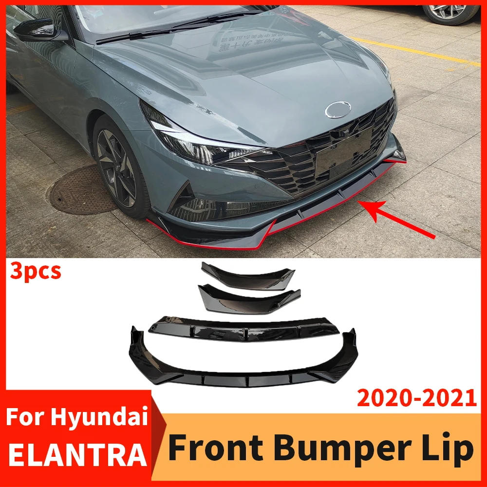 

Детали украшения, передний воздушный дефлектор, бампер, защита для подбородка, аксессуары для тюнинга, сплиттер для Hyundai Elantra CN7 2020-2022