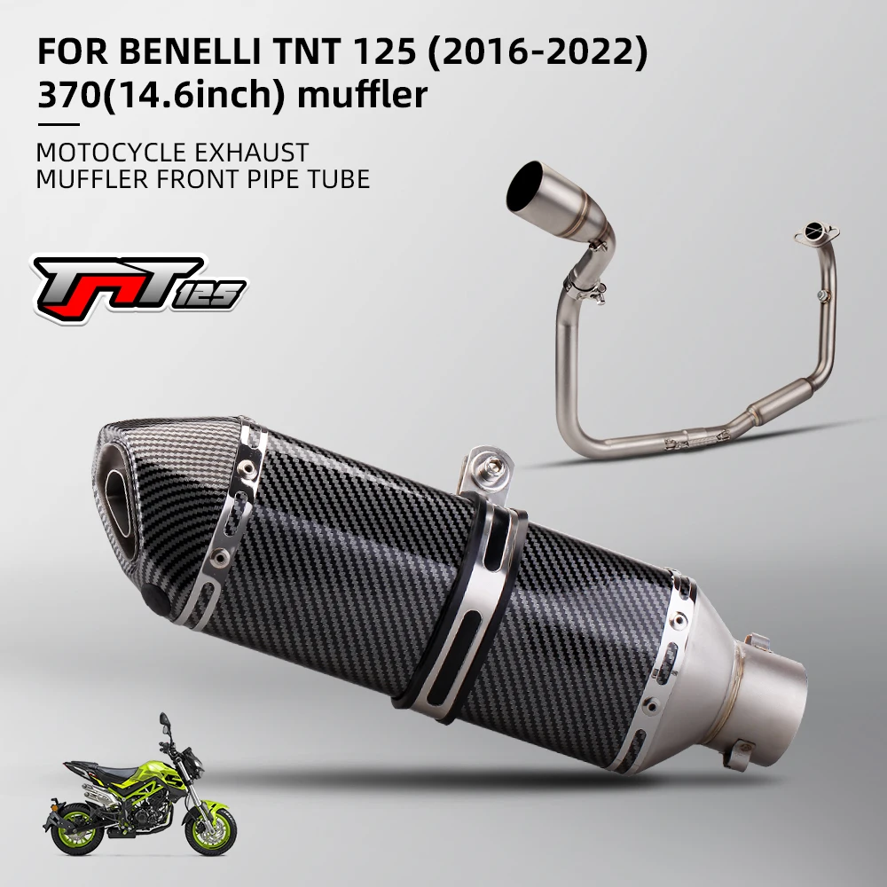 

TNT125 TNT135 Full system exhaust For Benelli TNT 125 135 motorcycle exhaust muffler front tube TNT135 exhaust muffler 2016-2023