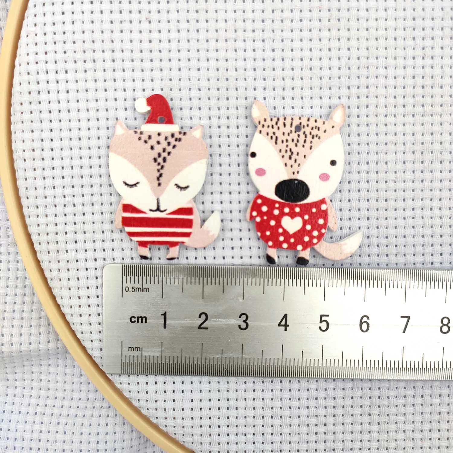 Christmas Needle Minder Magnetic Set Fox Needle Keeper Finder Sewing Magnet Embroidery Accessories Cross Stitch Tools