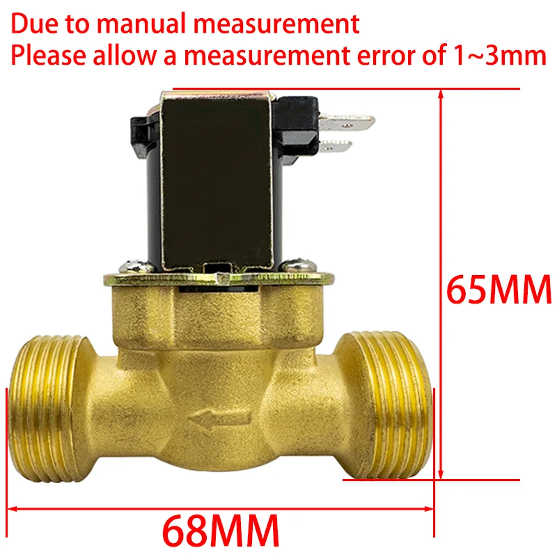 G3/4 "التيار المتناوب 110/220 فولت تيار مستمر 5/12/24 فولت صمام الملف اللولبي النحاسي المغلق عادة للتحكم في المياه صمامات المياه المغناطيسي التبديل #3