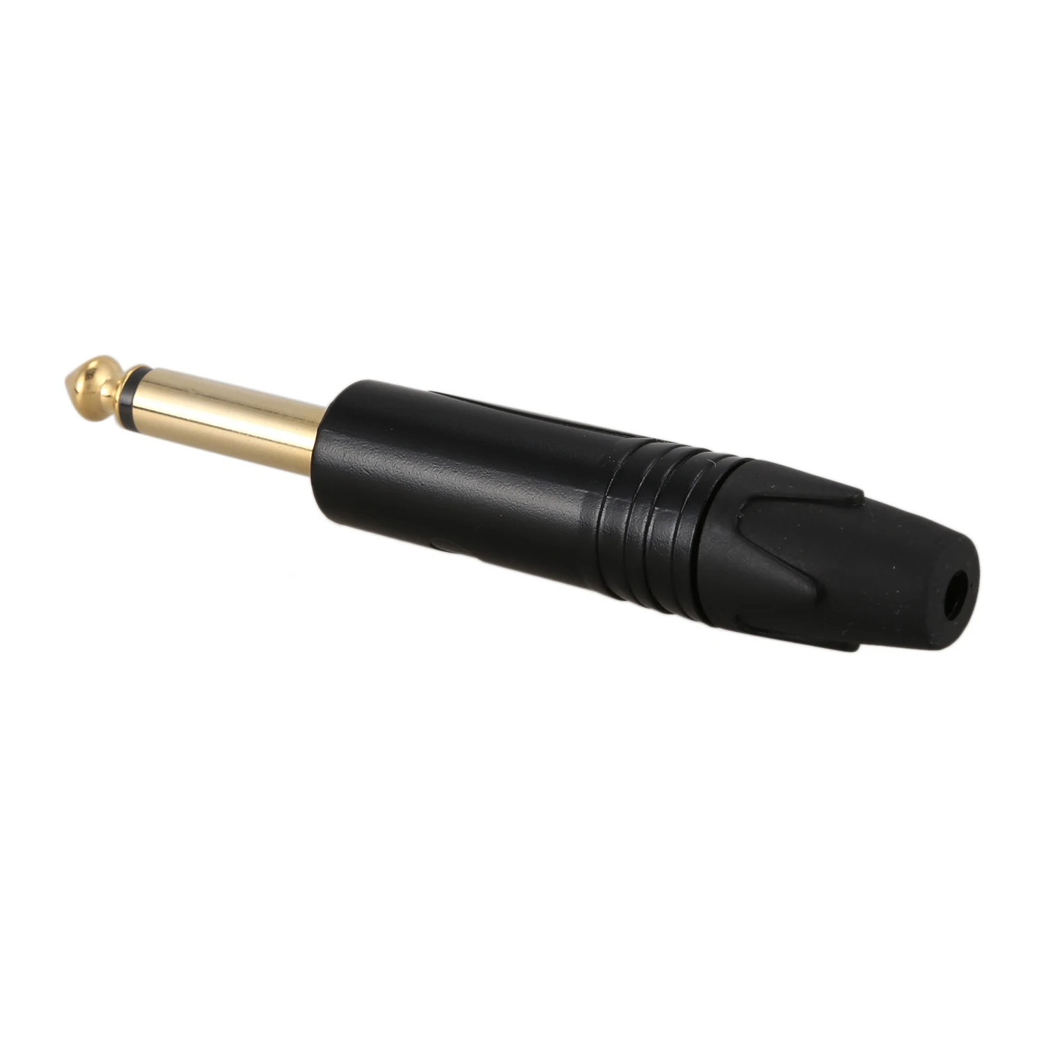 Imagem -03 - Mono Gold Plating Plug Pólo 635 mm 65 mm Jack Estéreo Preto 10 Pcs Profissional
