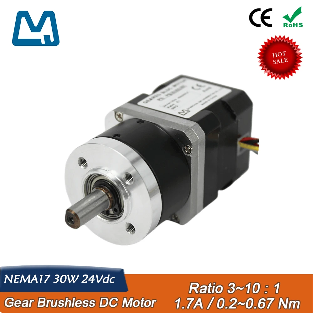 Imagem -05 - Relação Planetária da Caixa 10:1 com Nema 17 30w 24v Brushless dc Motor Gear Bldc Motor