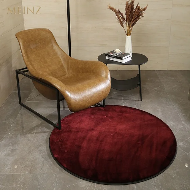 New modern Italian design round plain soft and comfortable decorative home carpet