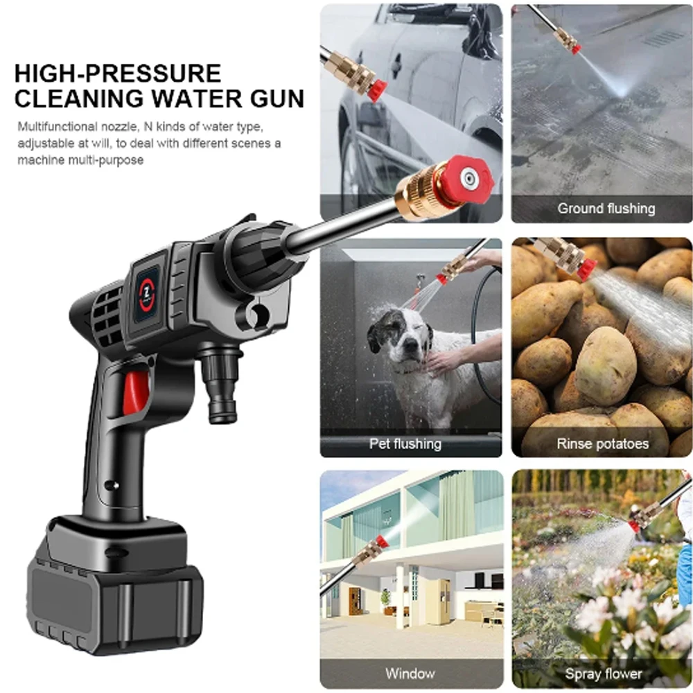 Household wireless high-pressure car washing machine special high-pressure water gun for efficient and convenient car washing