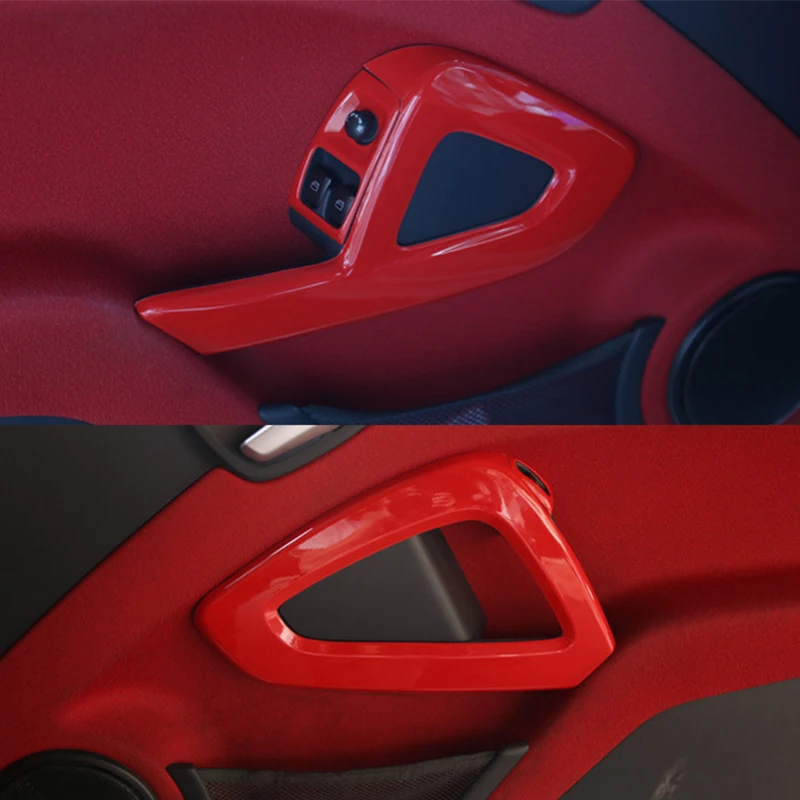 Car Styling Modification Parts Red Sticker Interior Exterior Decoration Cover Protective Shell For Smart 451 Fortwo Accessories