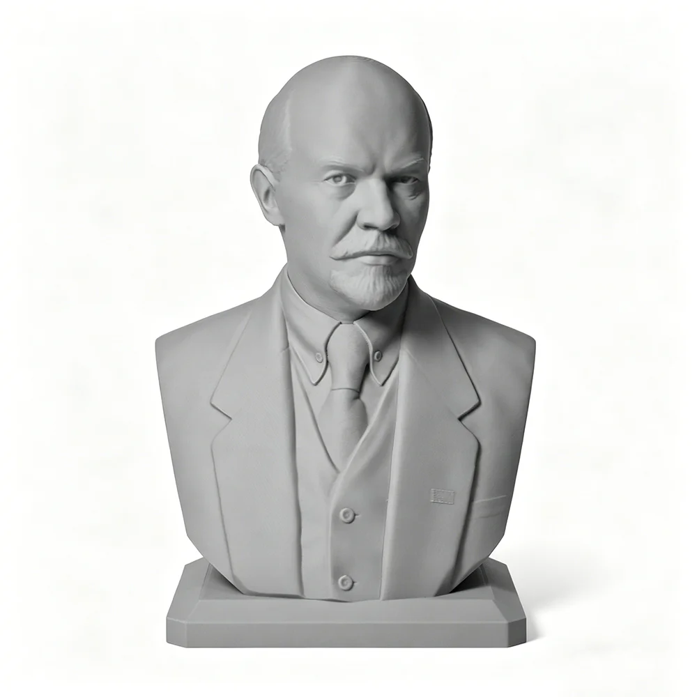 Estatua de Lenin soviética, busto impreso en 3D, figuras decorativas, adorno de escritorio 3D, artesanía decorativa