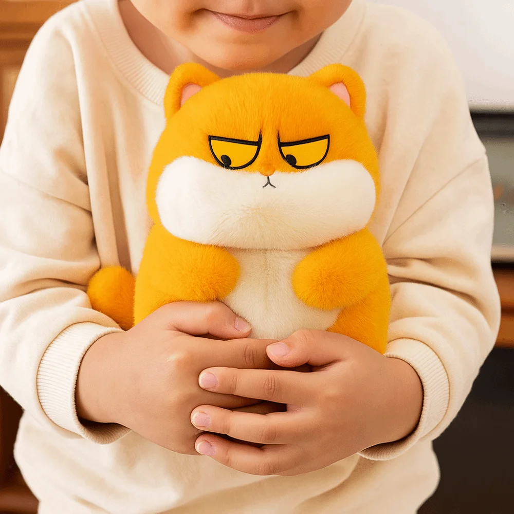 PP Katoen Dieren Kat Pluche Pop Pluizige Interactieve Kat Knuffeldier Pop Handgemaakte Zachte Kitty Knuffels Speelgoed