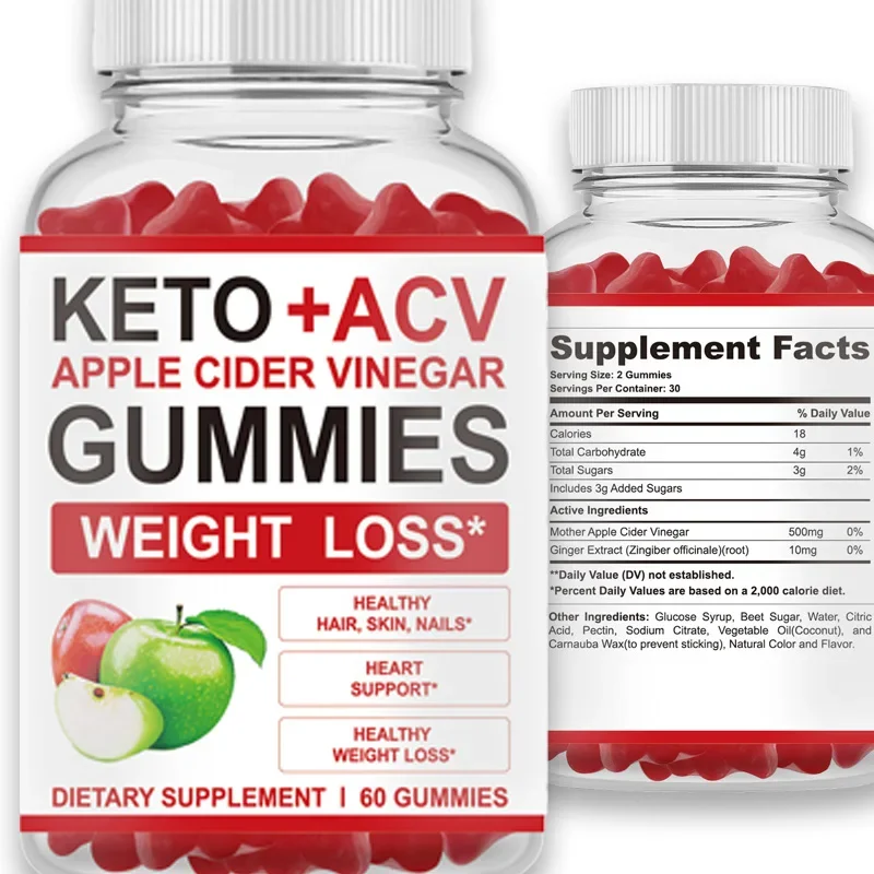 1 Bottle Apple Cider Vinegar Gummies Boost Metabolism, Accelerate Fat Burning Reduce Weight Healthy Weight Loss