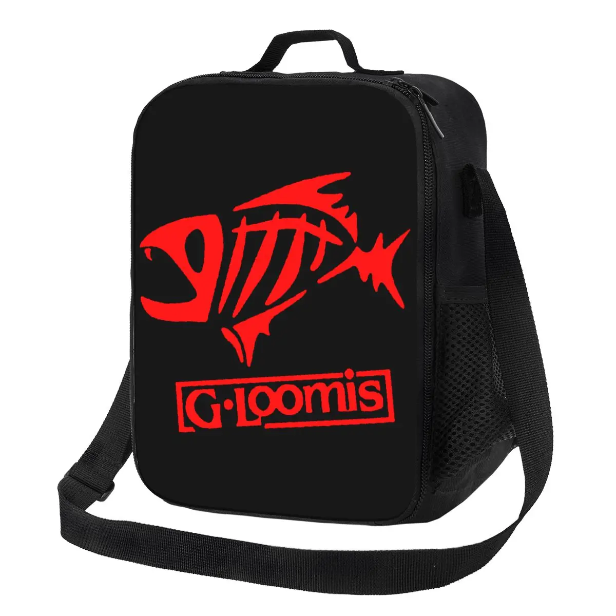 Custom Red Gloomis Fly Fishing Lunch Bag Men Women Cooler Thermal Insulated Lunch Boxes for Kids School