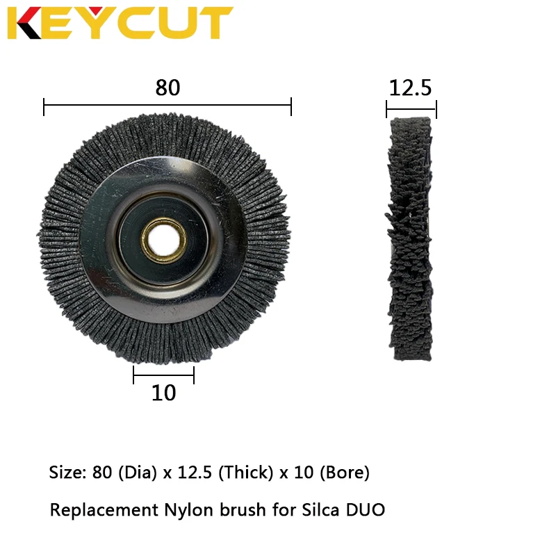 Nylon Brush 80×12.5×10 Compatible with Silca DUO Key Machine