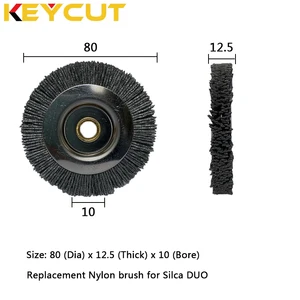 Nylon Brush 80×12.5×10 Compatible with Silca DUO Key Machine