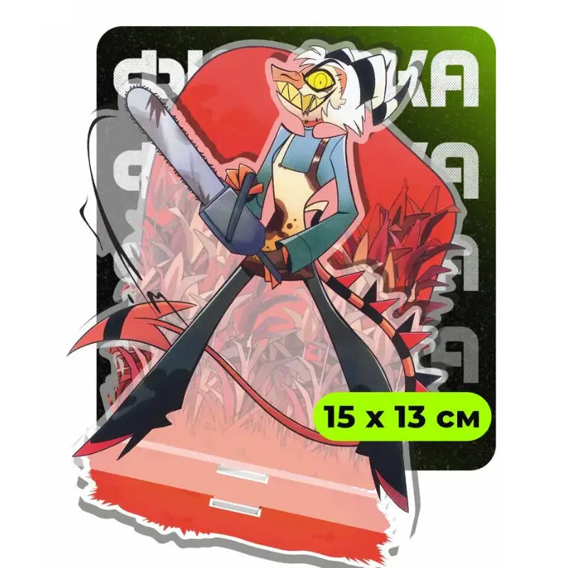

15Cm Helluva Boss Moxxie Bilitz Bilitz Loona Acrylic Standees Acrylic Multi-Layer Desktop Ornament Standees Fans Exquisite Gift