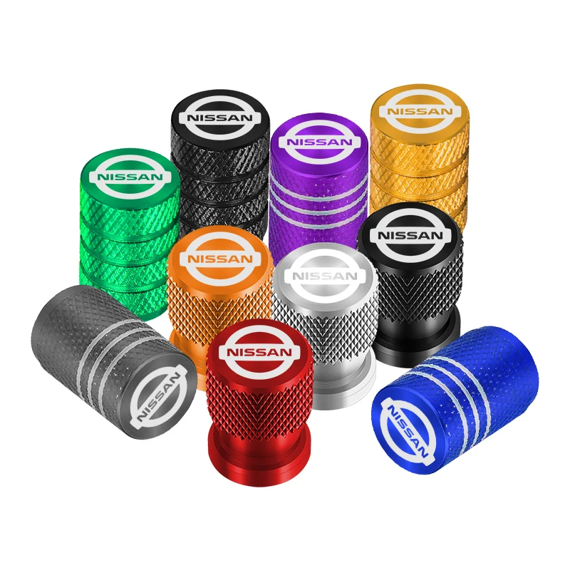 Car Wheel Tire Valve Stem Caps CNC Airtight Covers For Nissan X-trail Qashqai Note Juke Sentra Patrol Navara Car Accessories