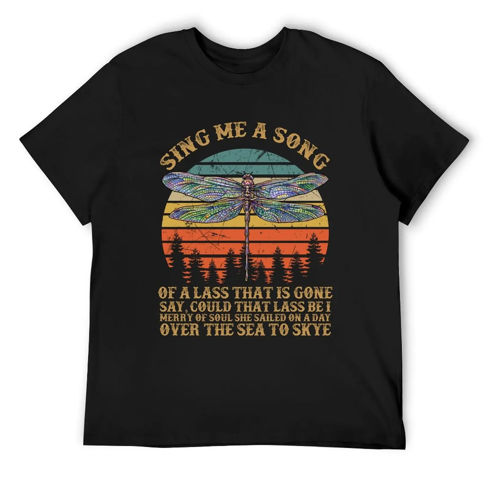 

Outlander Theme Sing Me A Song Stone Dragonfly Vintage T-Shirt tees street wear Clothing plus size clothes Men's t-shirts