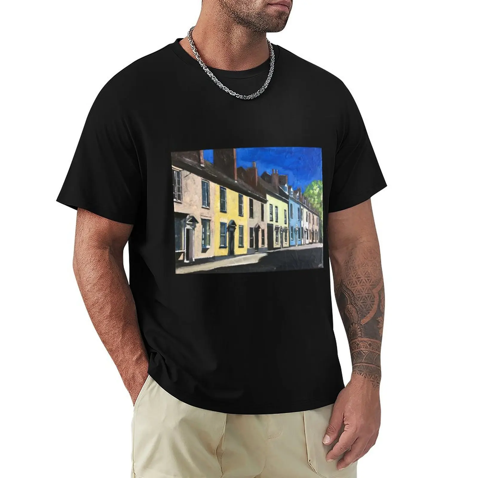 

Summer in England T-Shirt Basic Plain Short Sleeve Crew Neck Tee