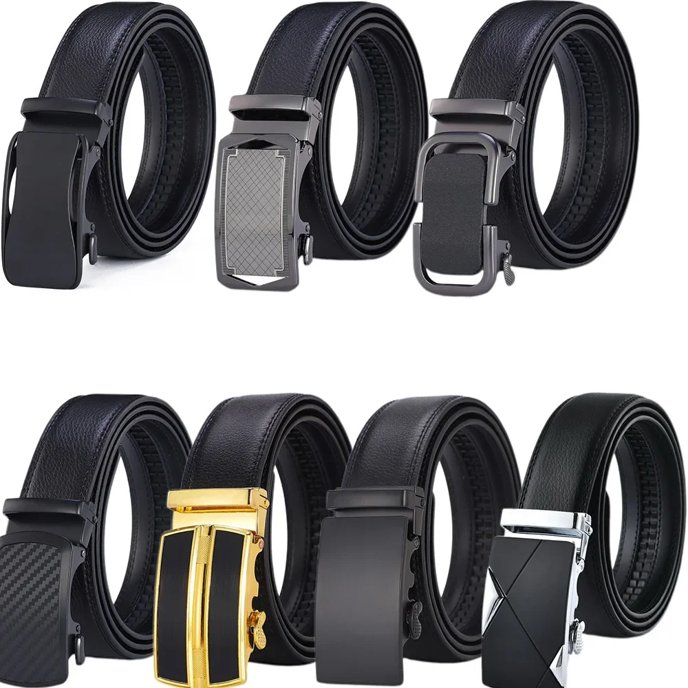 

Genuine Leather Belt for Men Automatic Buckle Business High End Brand New 2025 Model Leather Waist Belt for Men