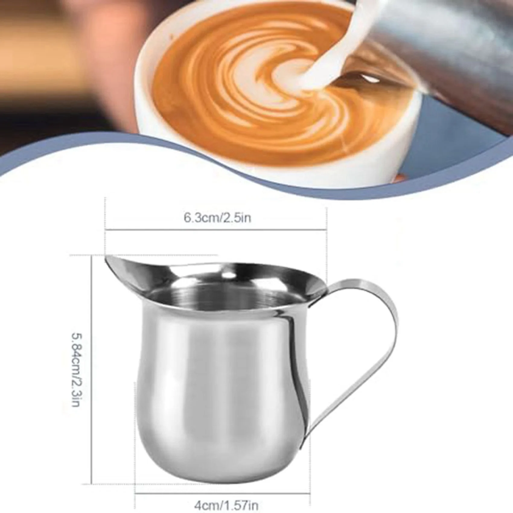 N18R 12 قطعة كريميات الجرس 90 مللي/3 أوقية إبريق كريمر صغير من الفولاذ المقاوم للصدأ كوب إبريق الحليب إبريق مزبد الحليب