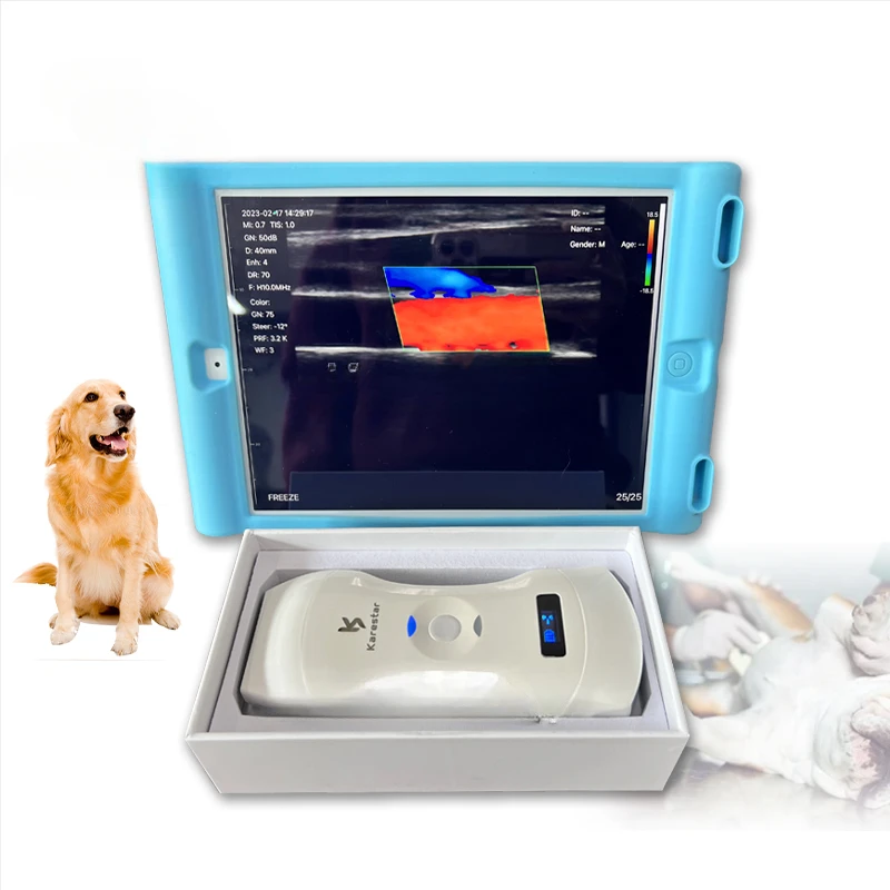 K-TC101 veterinary machine portable medical ultrasound instruments Super clear image 3 in 1 wireless wifi ultrasound